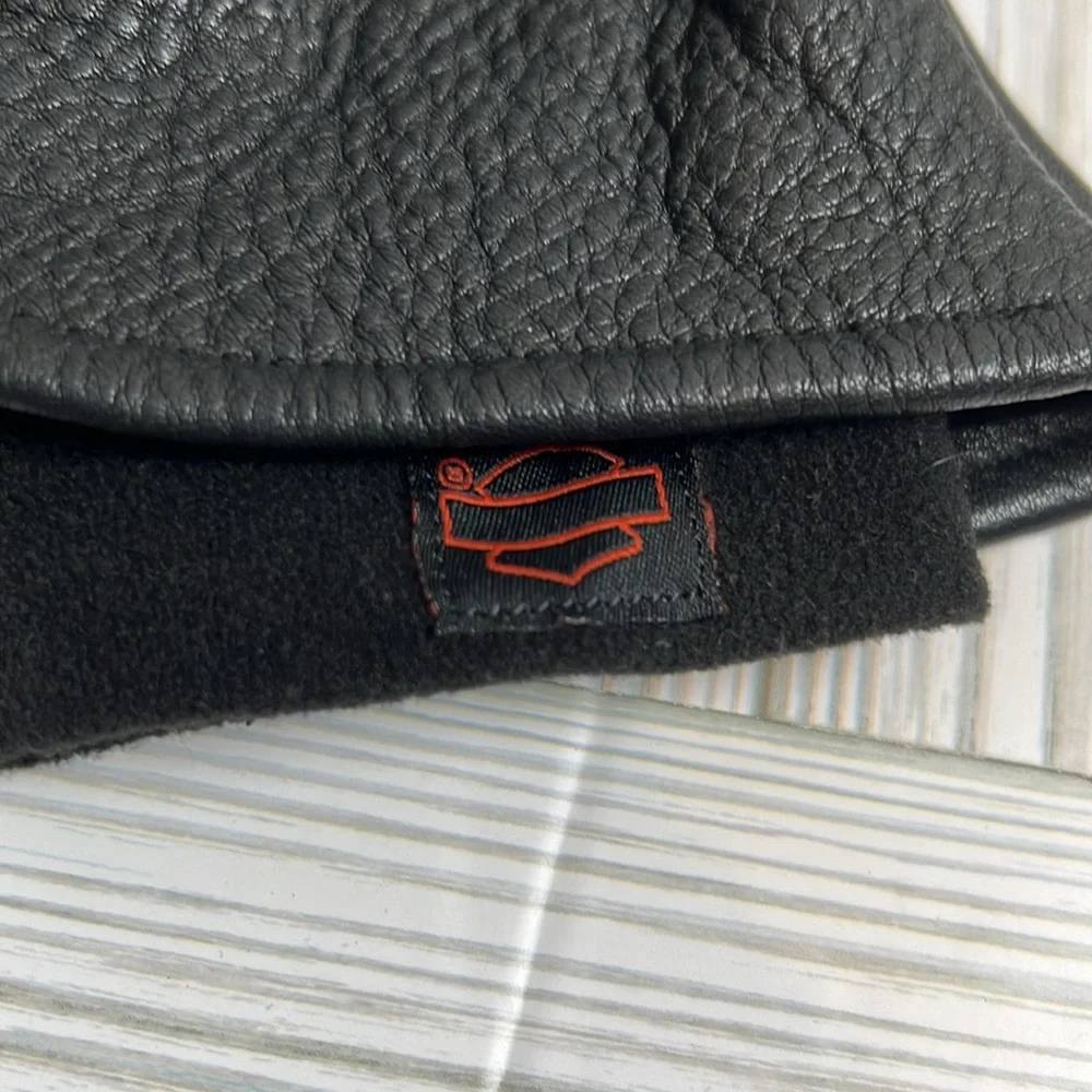 Harley‎ Davidson Women’s Black Leather Gloves Fleece Glove Insert One Size